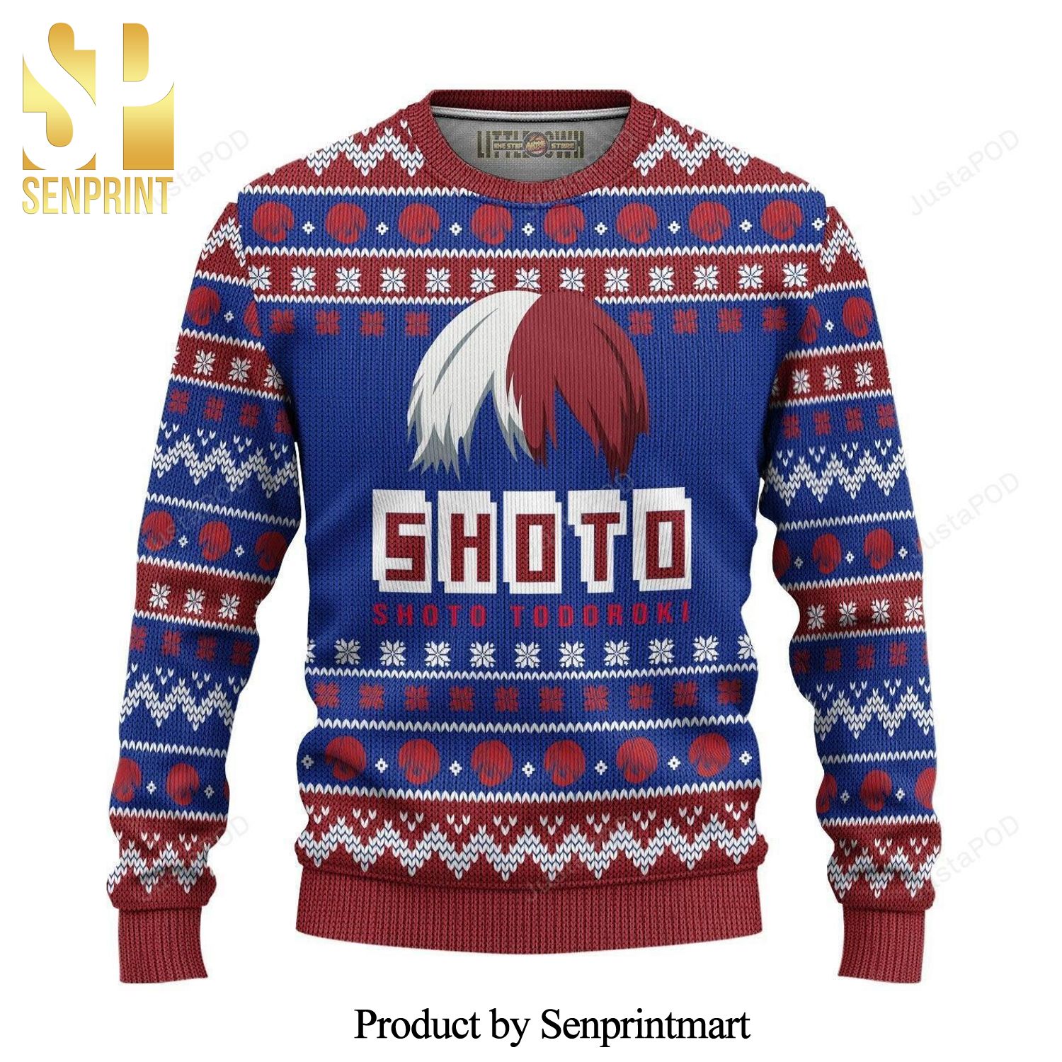 Shoto Todoroki My Hero Academia Manga Anime Premium Knitted Ugly Christmas Sweater