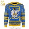 Silver Power Rangers Logo Knitted Ugly Christmas Sweater