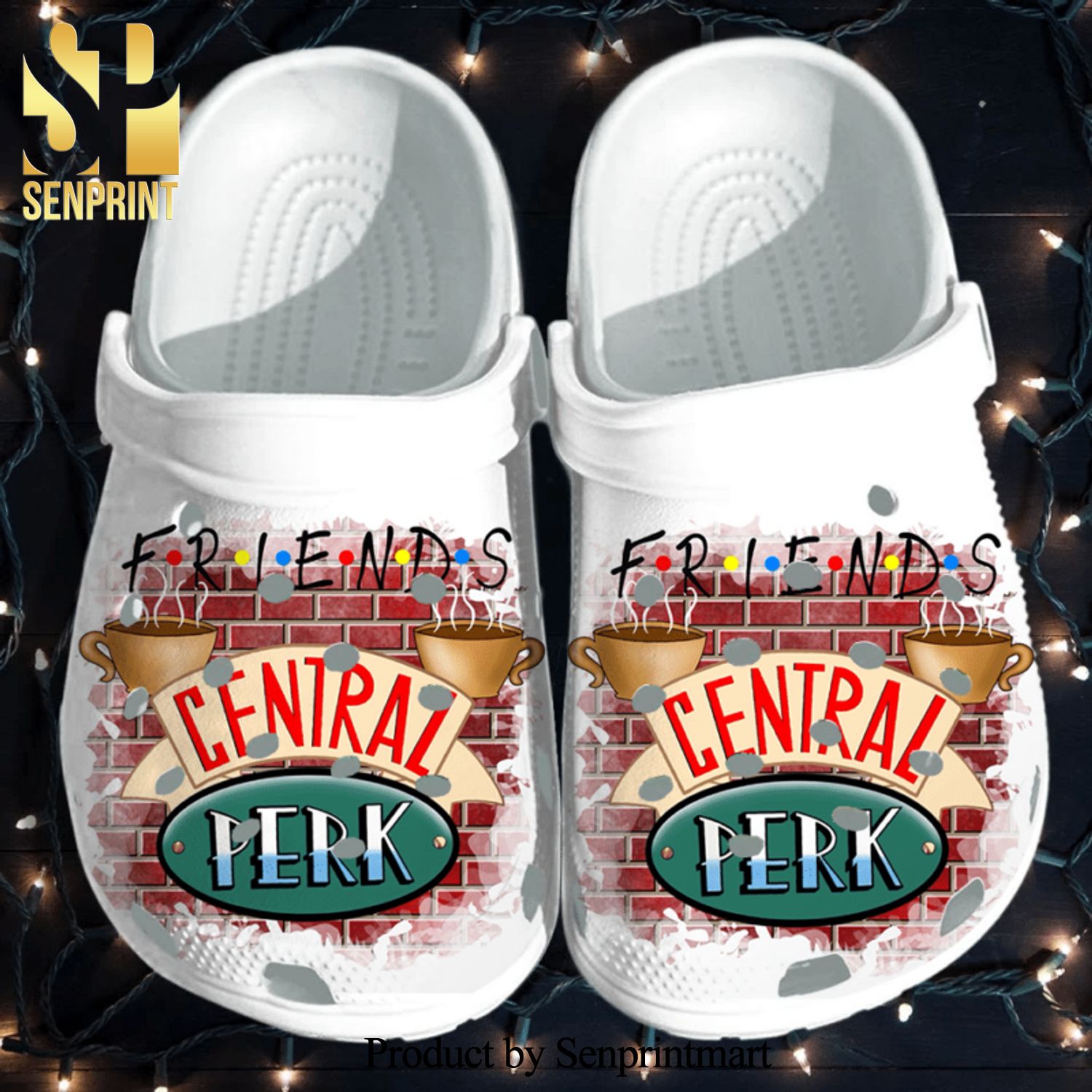 Friends Tv Series Central Perk Street Style Crocs Crocband In Unisex Adult Shoes