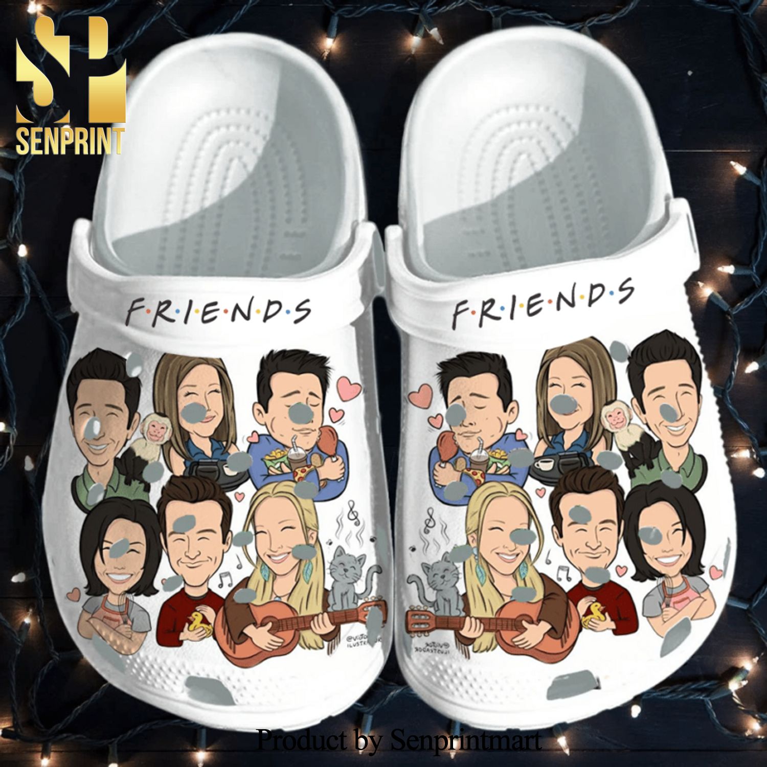 Friends Tv Series Character Street Style Unisex Crocs Crocband Clog