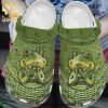 Frog Hippie Floral Sign 5 Gift For Lover Rubber Crocs Crocband