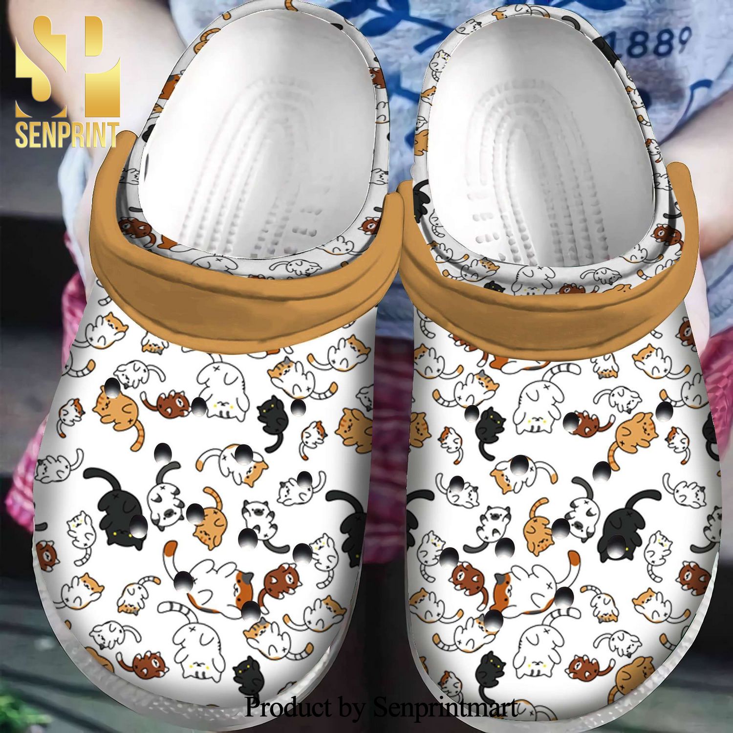 Funny cat All Over Printed Crocs Shoes