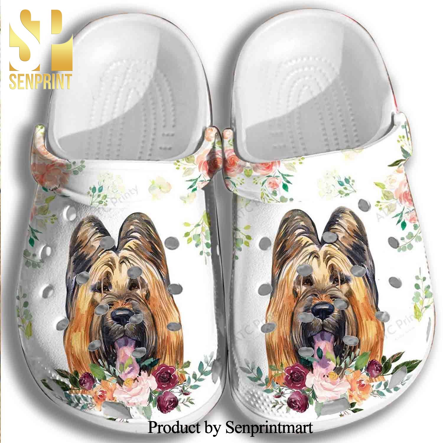 Funny Dog Pubby Flower Gift For Lover Full Printed Crocs Crocband In Unisex Adult Shoes