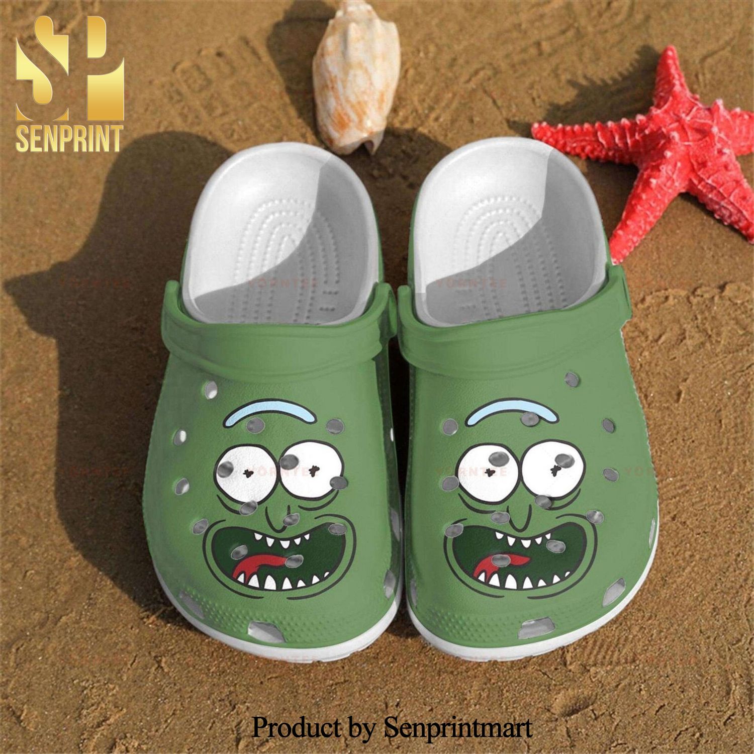 Funny Pickle Rick For Men And Women Gift For Fan Classic Water All Over Printed Crocband Crocs