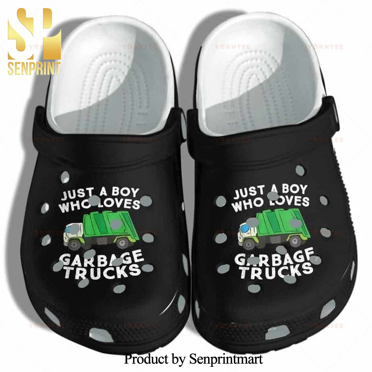 Garbage Trucks Just A Boy Who Loves Garbage Truck Gift For Lover All Over Printed Crocs Crocband Clog