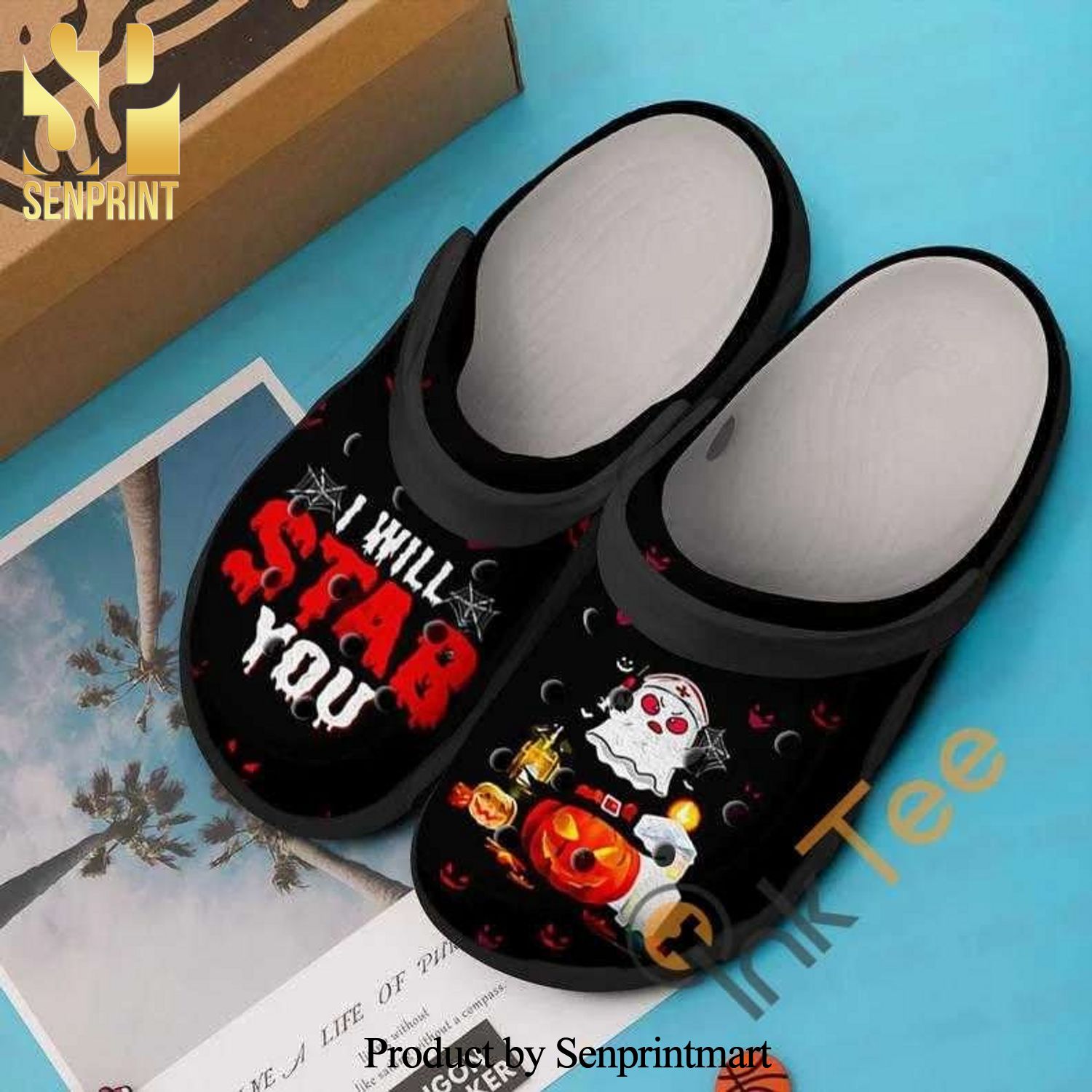 Ghost Nurse I Will Stab You Halloween Shoes Full Printed Crocs Classic