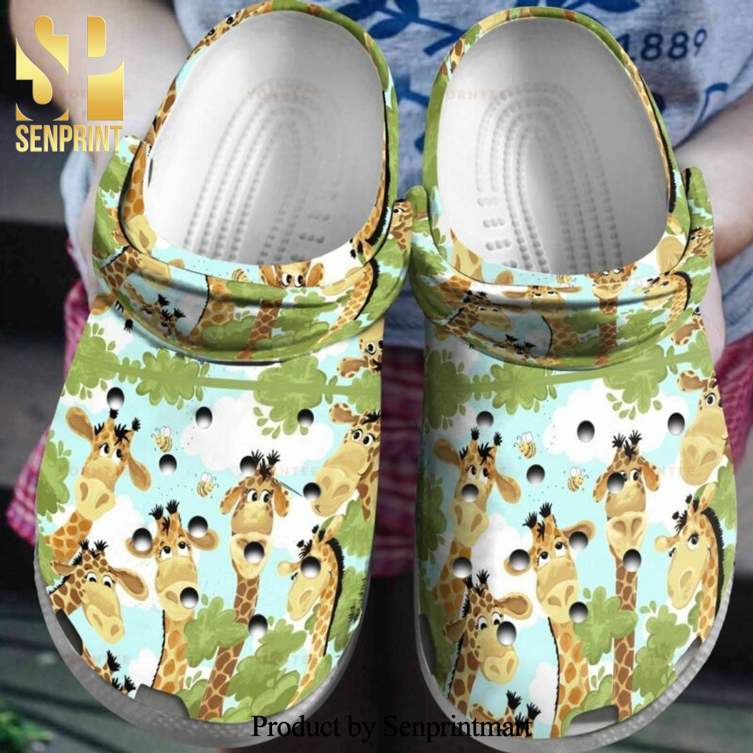 Giraffe Happy Giraffe Family Gift For Lover All Over Printed Crocs Shoes