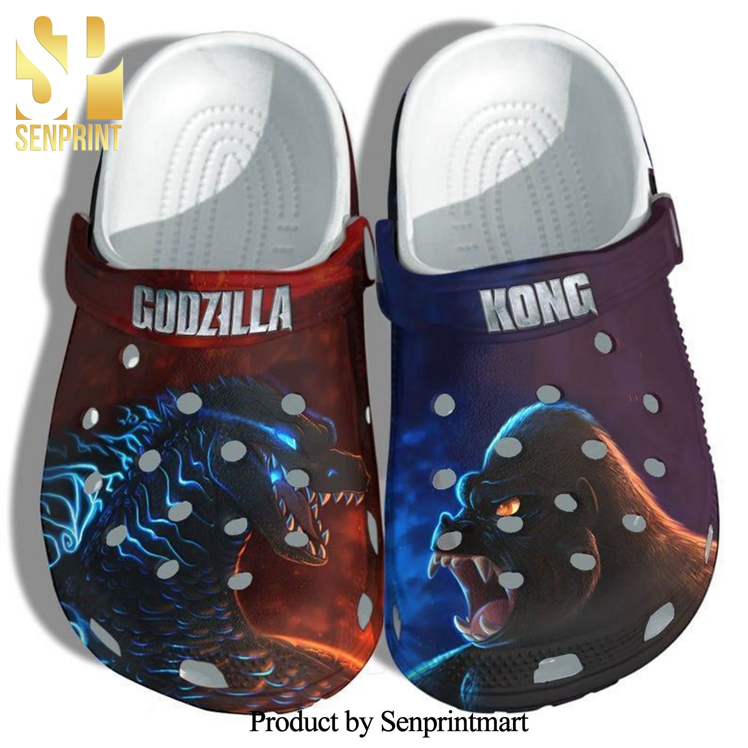 Godzilla Kong Monster Movies Gift For Fan Street Style Crocband Crocs