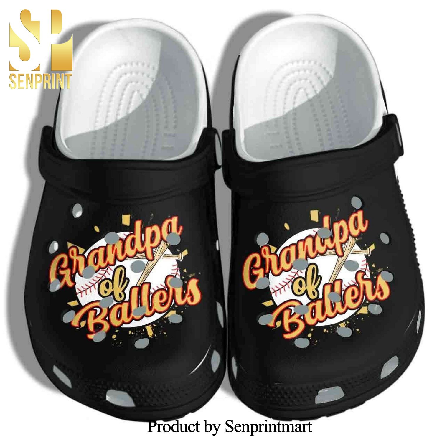 Grandpa Of Ballers Cool Baseball Lover Hypebeast Fashion Unisex Crocs Crocband Clog