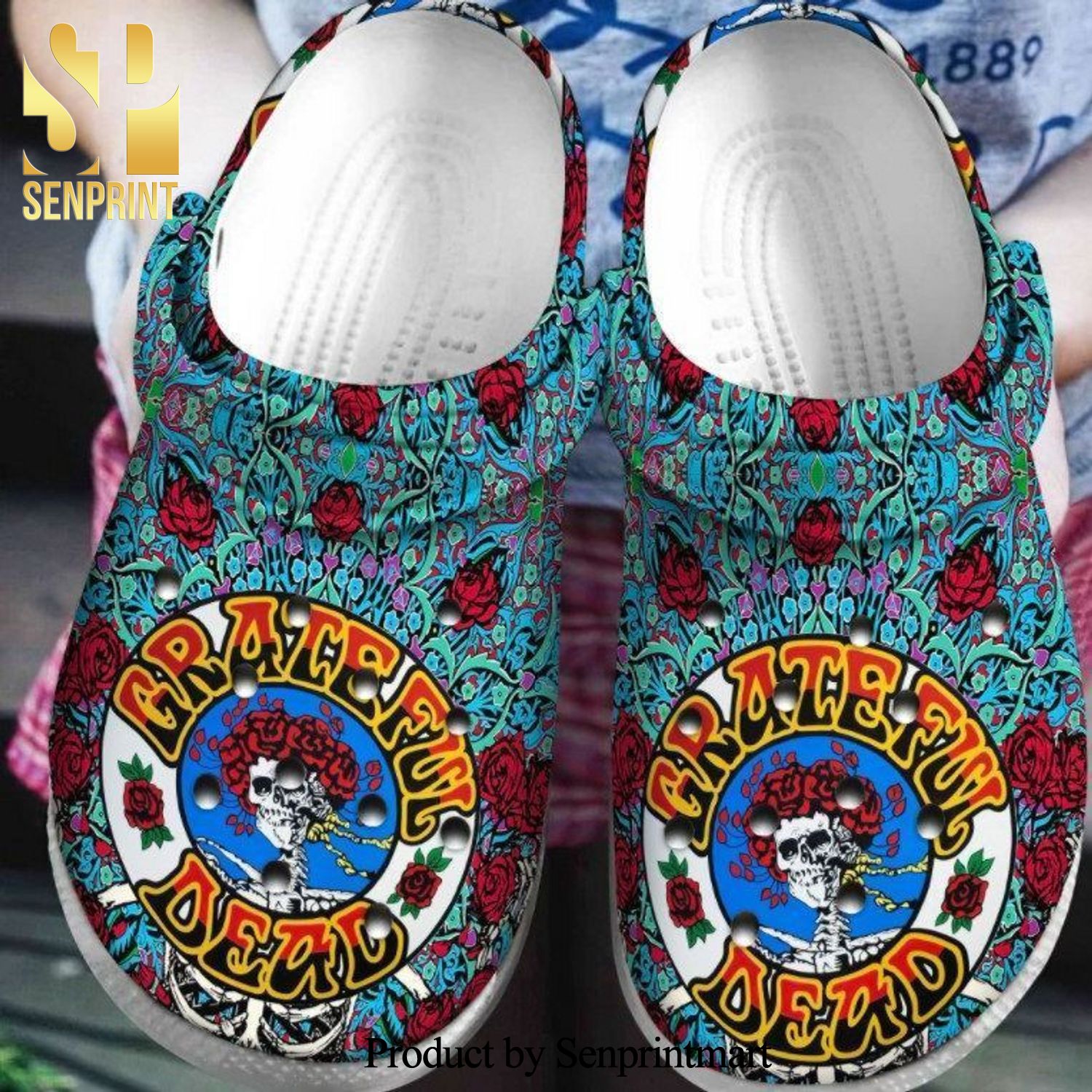 Grateful Dead Hypebeast Fashion Crocs Crocband Adult Clogs