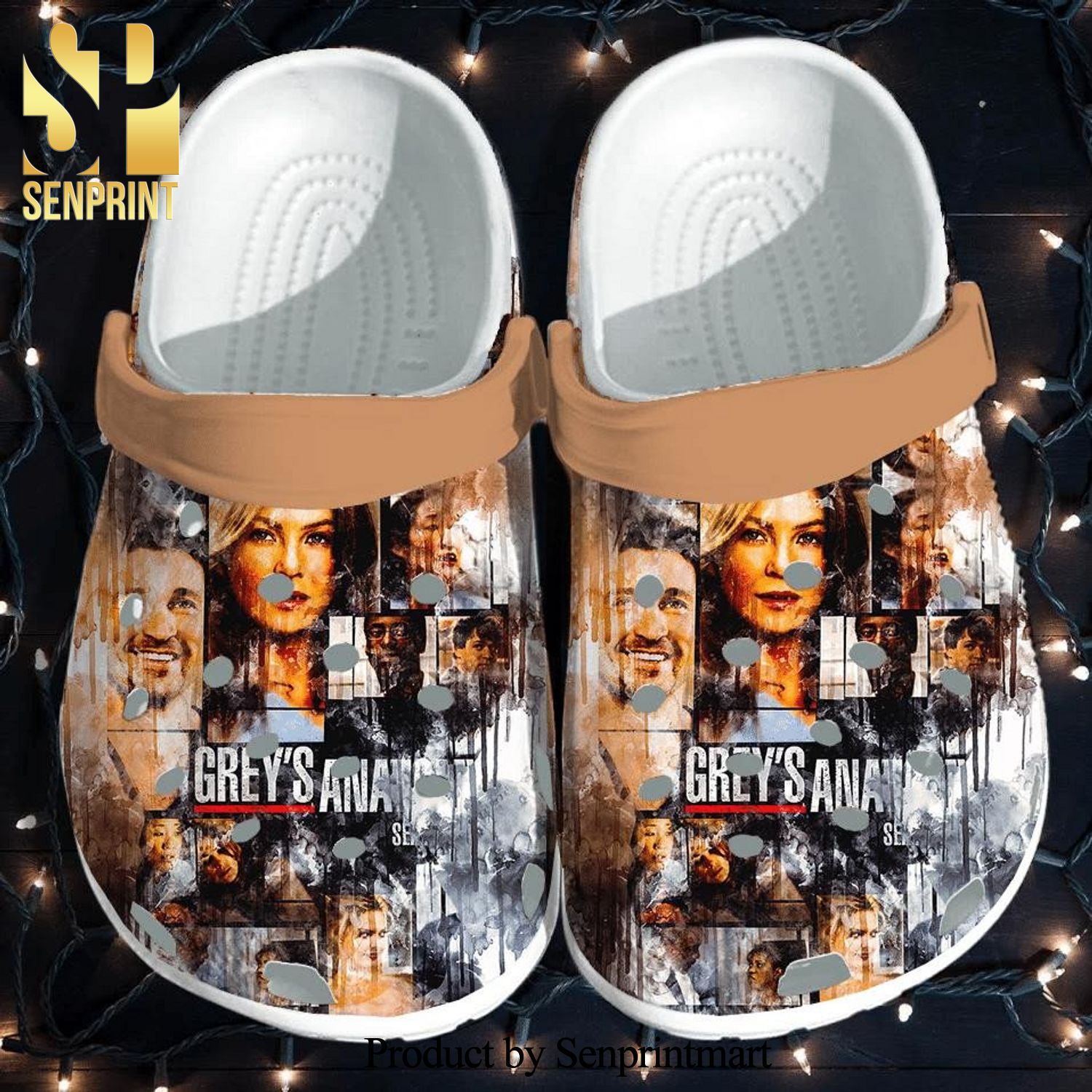 Grey’S Anatomy Full Printing Crocs Sandals