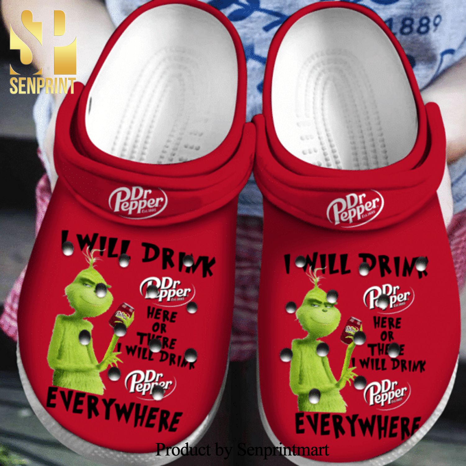 Grinch I Will Drink Dr Peppe 103 Gift For Lover New Outfit Classic Crocs Crocband Clog