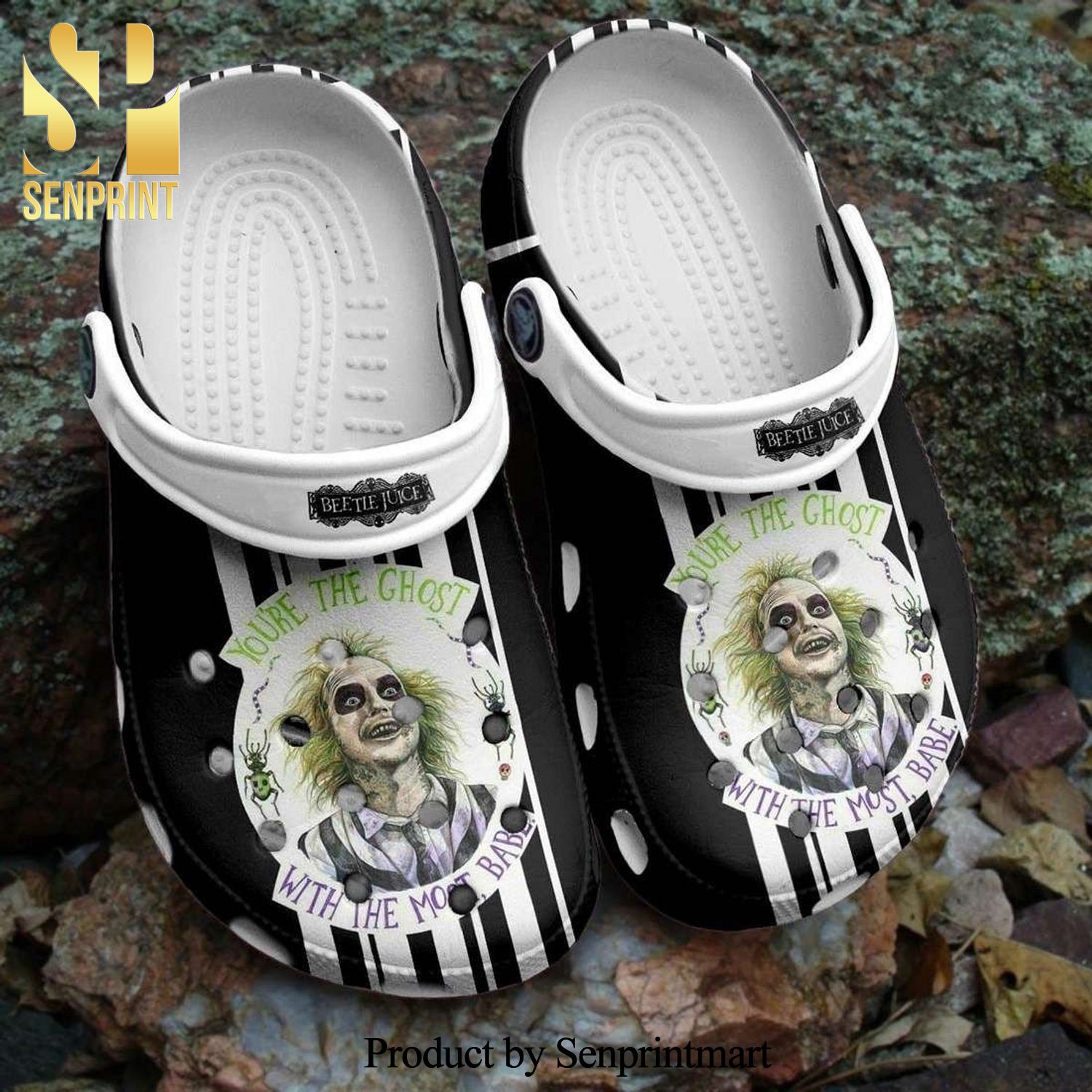 Halloween Beetlejuice Youre The Ghost With The Most Babe 3D Crocs Crocband