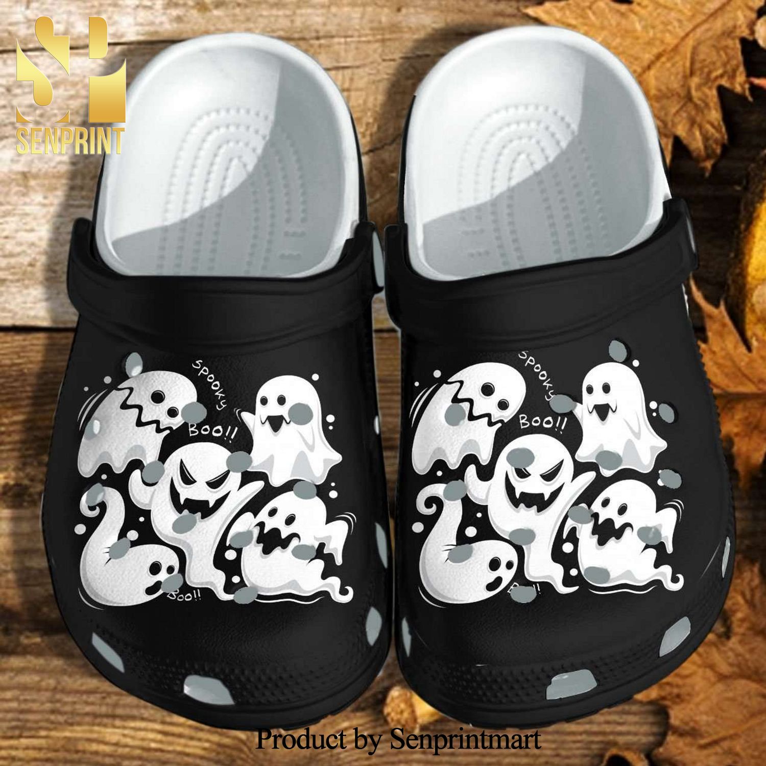 Halloween Creepy Ghost Kawaii Manga Anime Shoes Crocs Crocband Clog