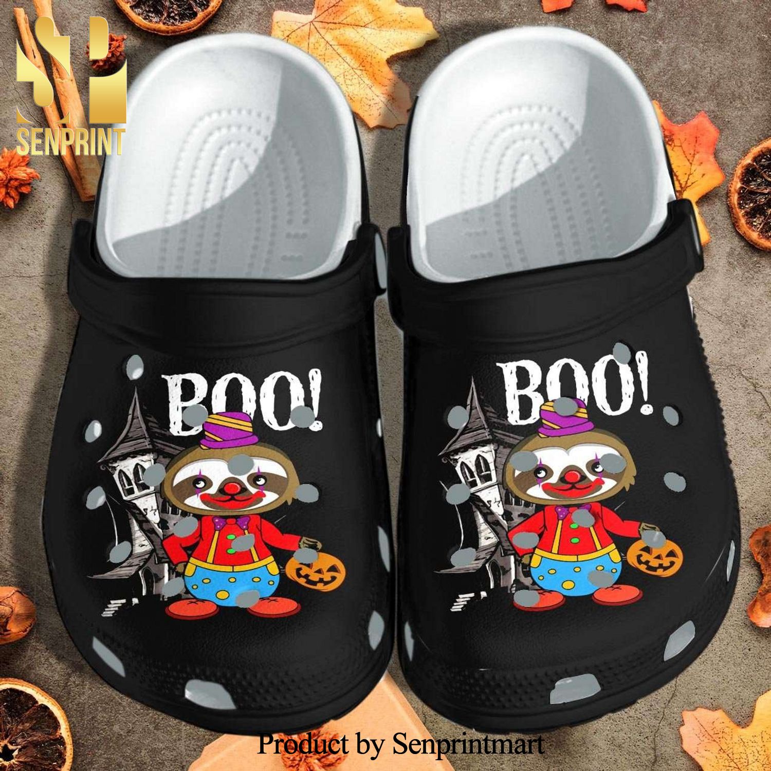 Halloween Cute Sloth Joking Clown Shoes 3D Crocs Crocband