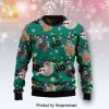 Sloth Let It Slow Knitted Ugly Christmas Sweater