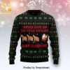 Sloth Let That Shit Go Knitted Ugly Christmas Sweater