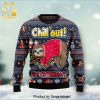 Sloth Santa Claws Knitted Ugly Christmas Sweater