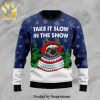 Sloth Wake Me Up Knitted Ugly Christmas Sweater