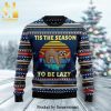 Sloth Slow Ho Ho Knitted Ugly Christmas Sweater