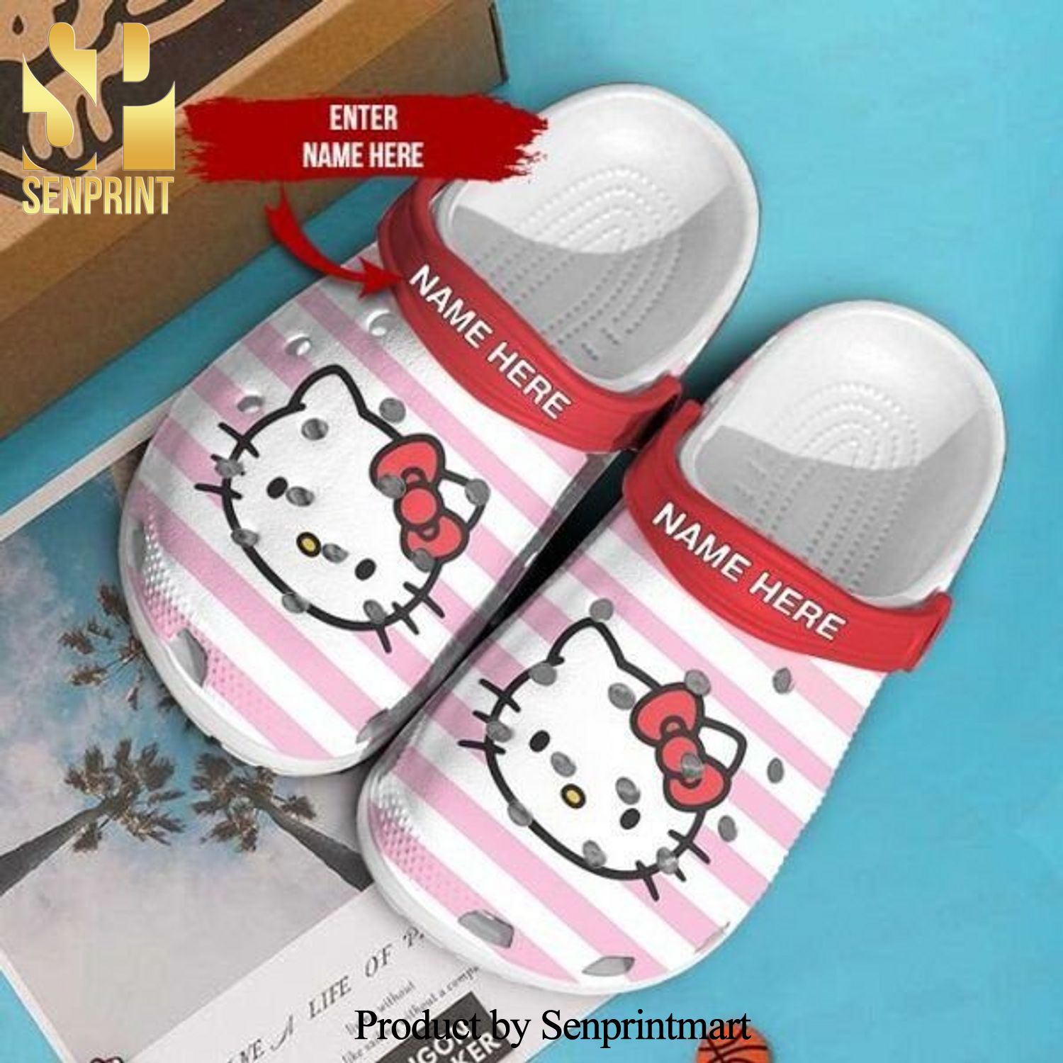 Hello Kitty Character Cartoon Your Name Gift For Fan New Outfit Crocs Shoes