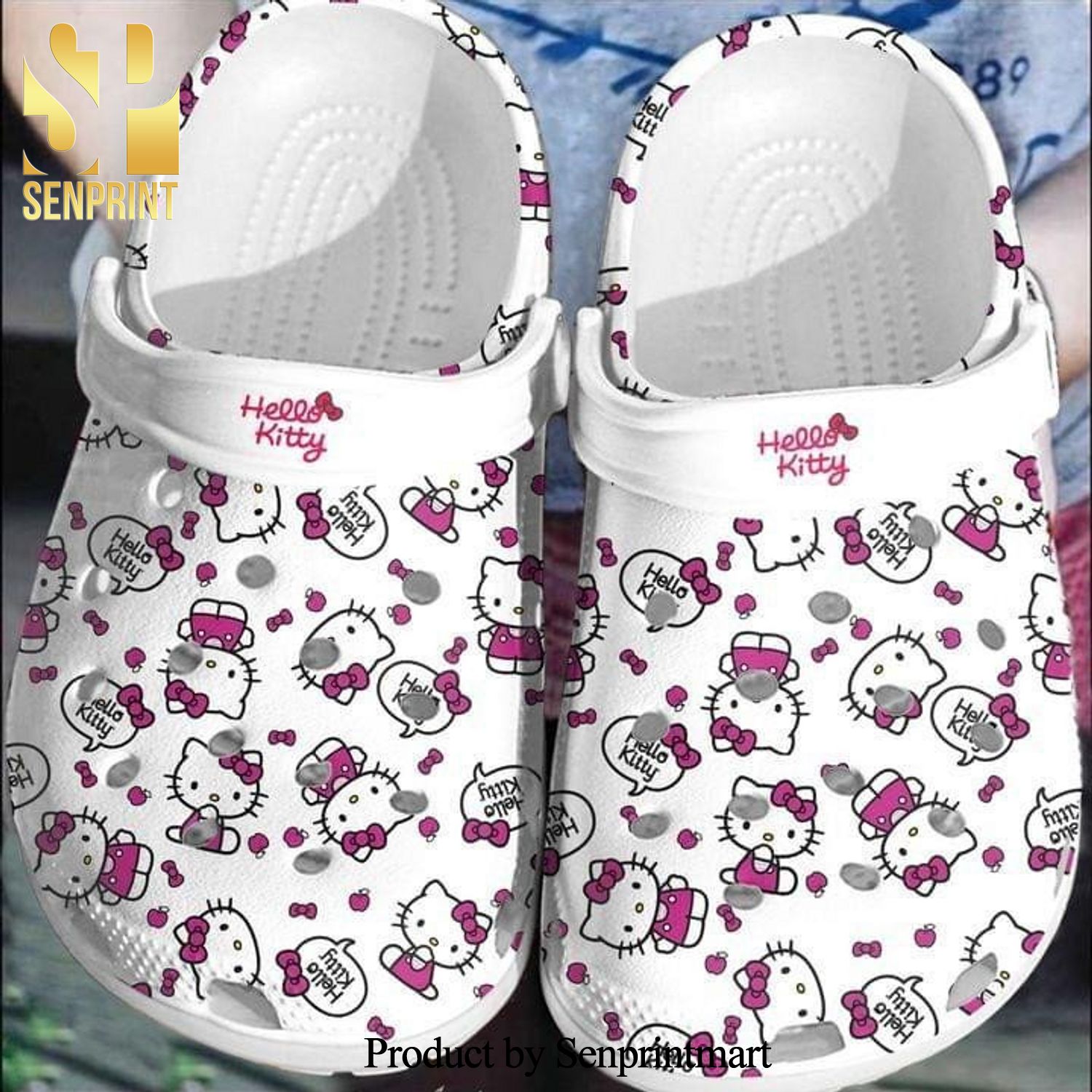 Hello Kitty Gift For Loverar All Over Printed Classic Crocs Crocband Clog