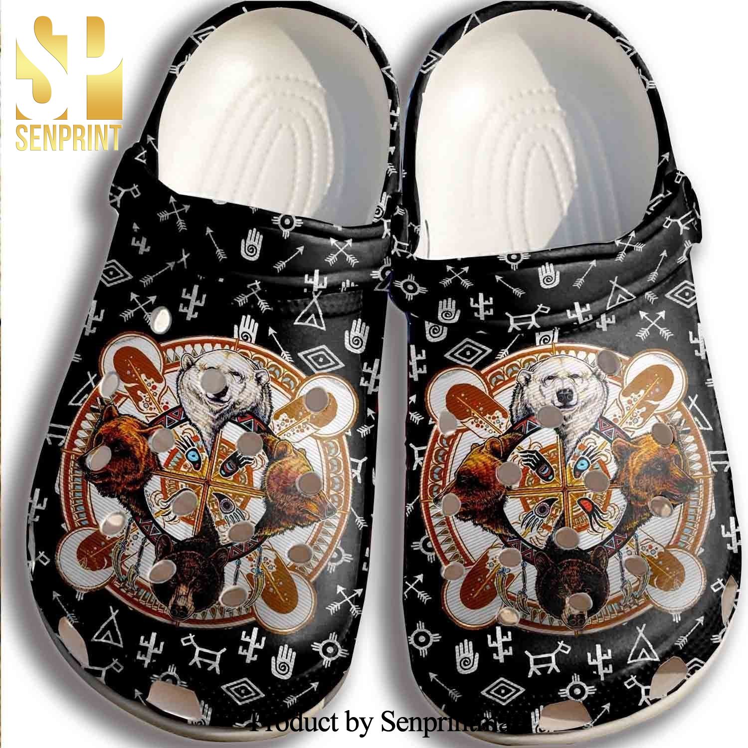 Hippie Bear Dreamcatcher Gift For Lover Full Printing Classic Crocs Crocband Clog