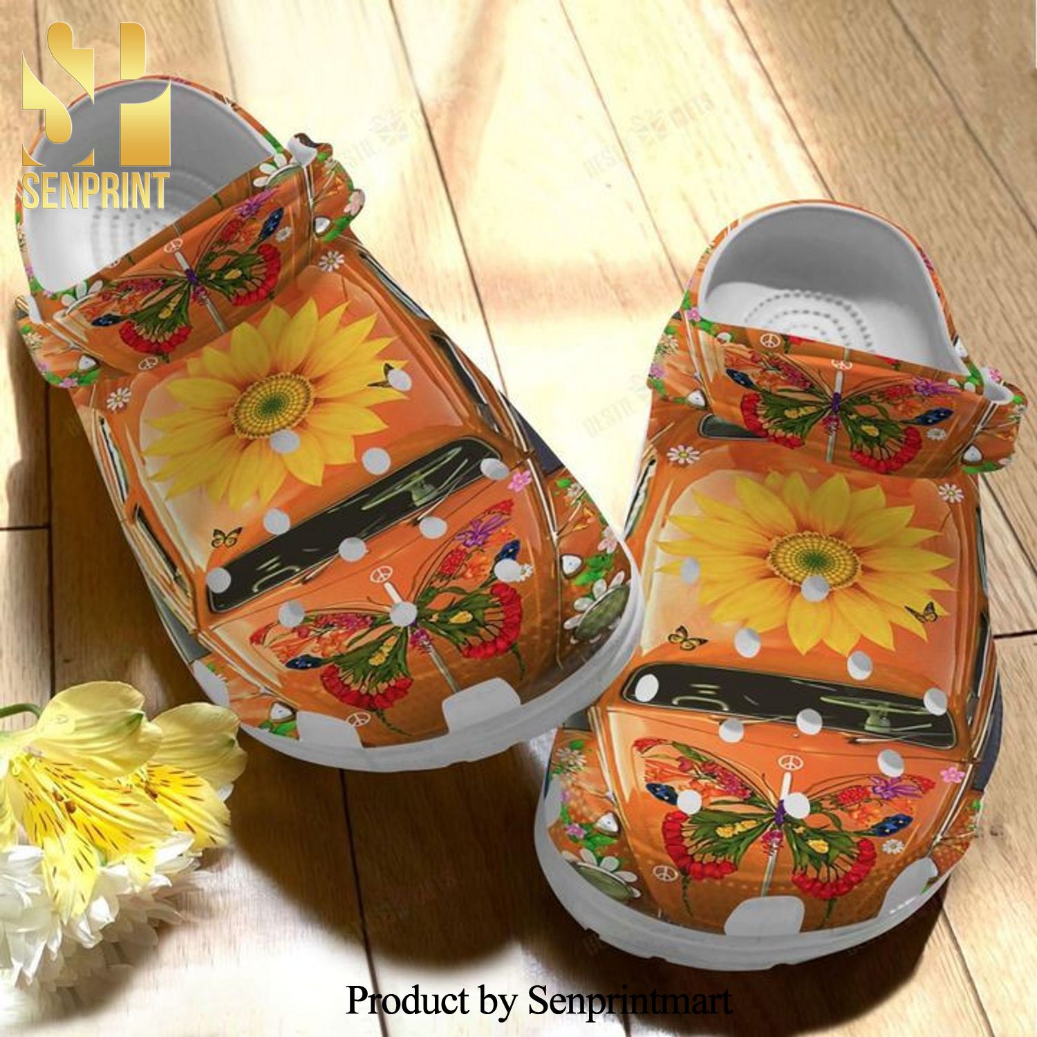 Hippie Crocband Clog Beautiful Full Printed Unisex Crocs Crocband Clog