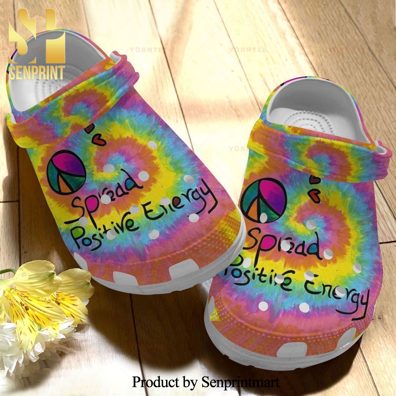 Hippie Positive Energy Gift For Lover New Outfit Unisex Crocs Crocband Clog