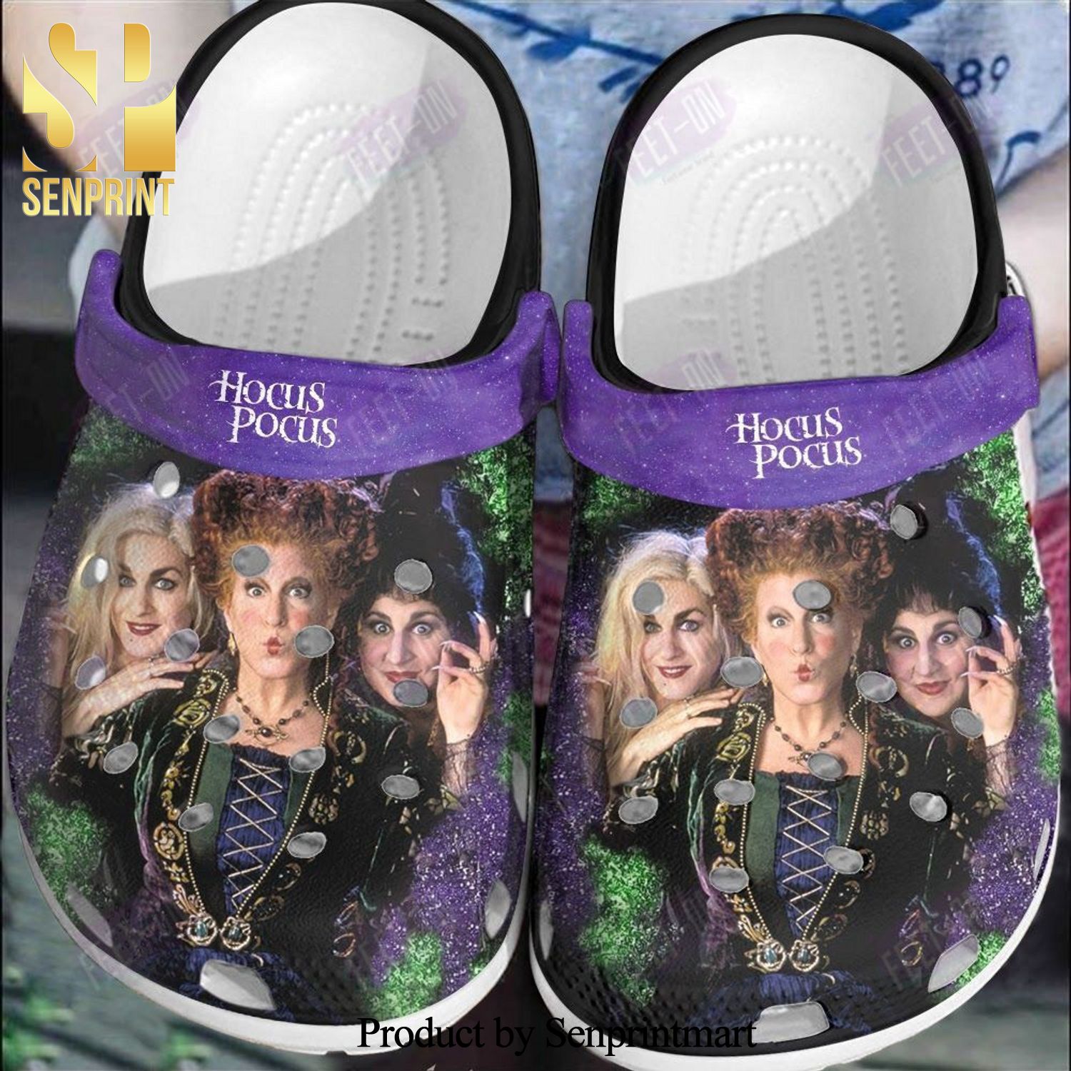 Hocus Pocus Halloween All Over Printed Crocband Crocs