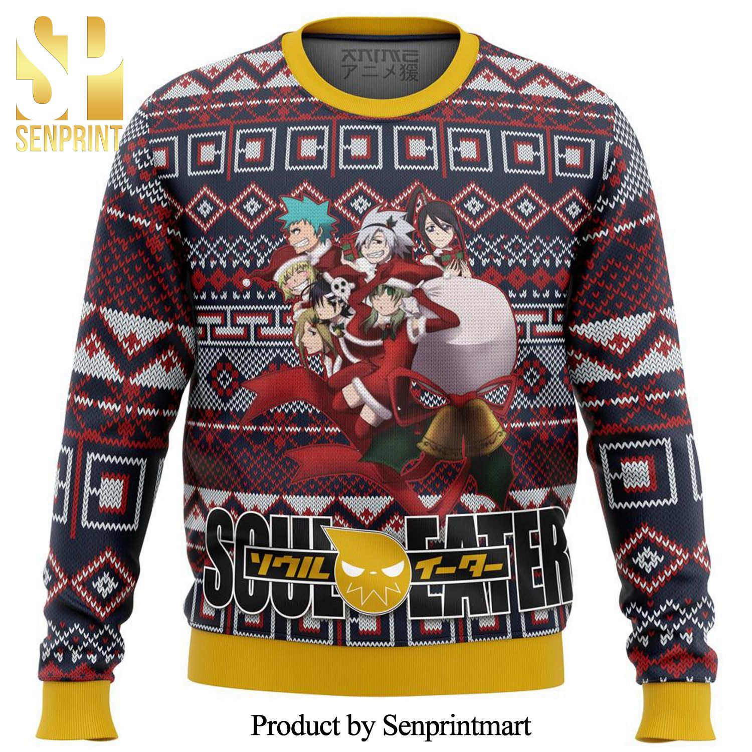 Soul Eater Characters Knitted Ugly Christmas Sweater