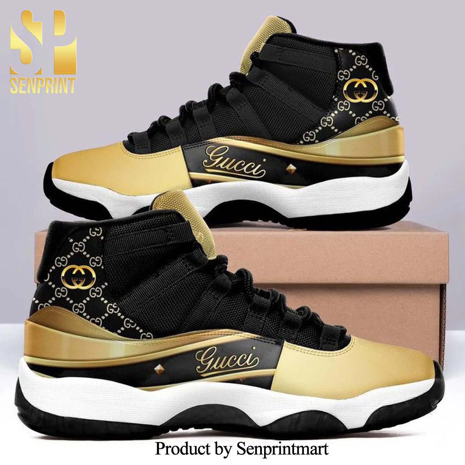 gold gucci monogram New Fashion Air Jordan 11