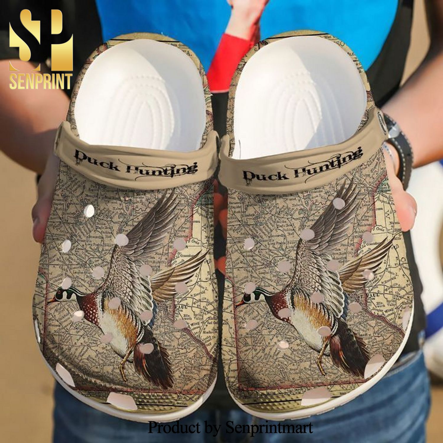 Hunting Duck Full Printing Crocs Unisex Crocband Clogs