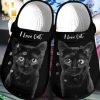 I Love Couple Owl Dark Night Gift For Lover Rubber Classic Crocs Crocband Clog