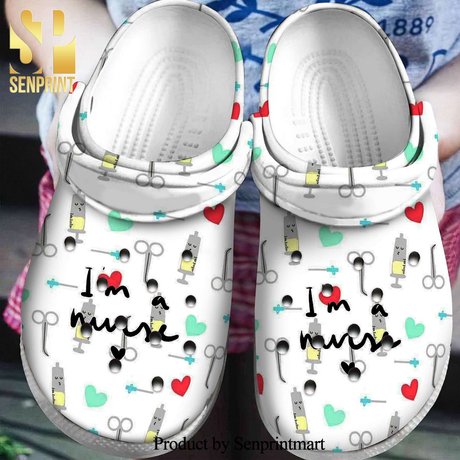 I’M A Nurse For Men And Women Gift For Fan Classic Water Full Printed Classic Crocs Crocband Clog