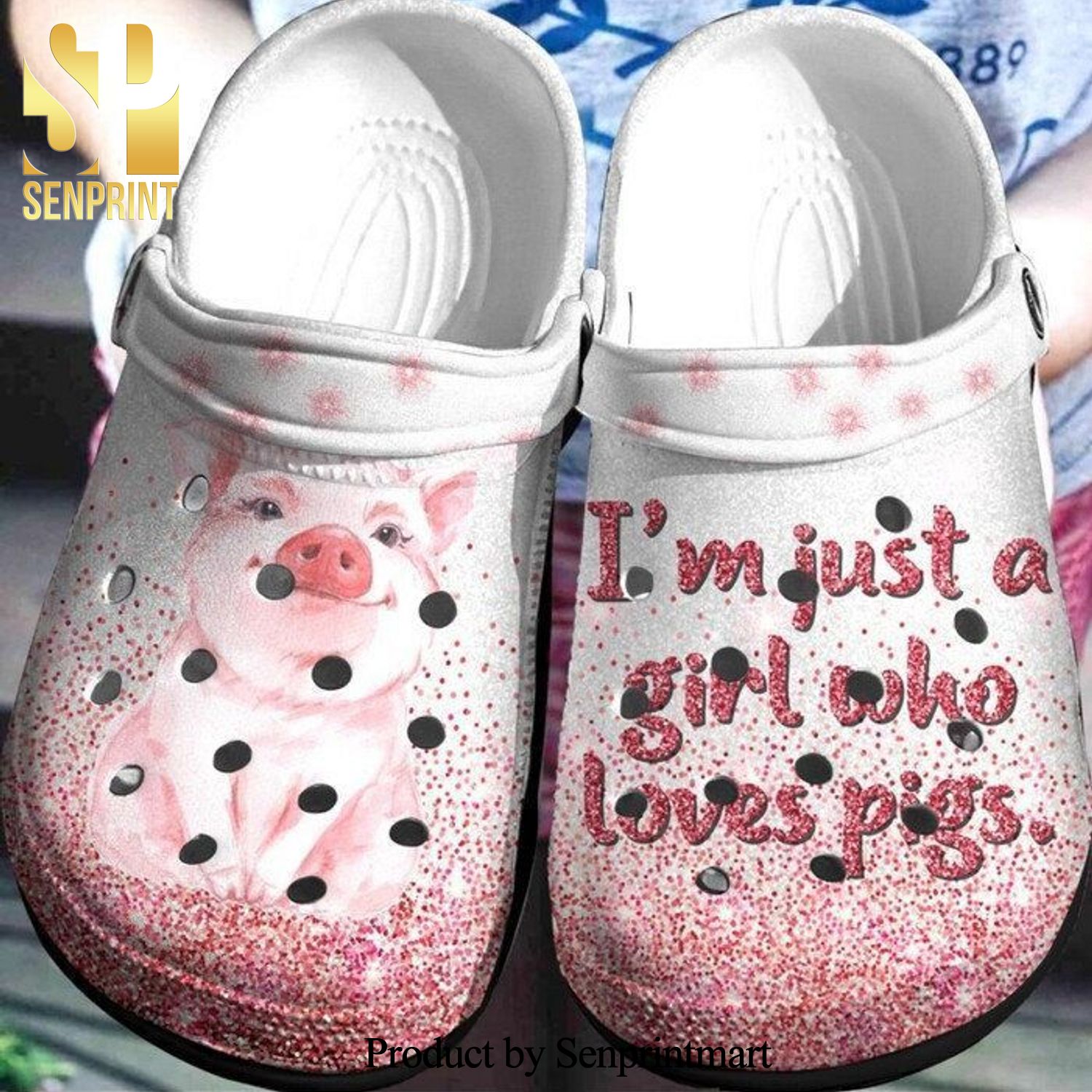 Im Just A Girl Who Loves Pigs Crocs Crocband