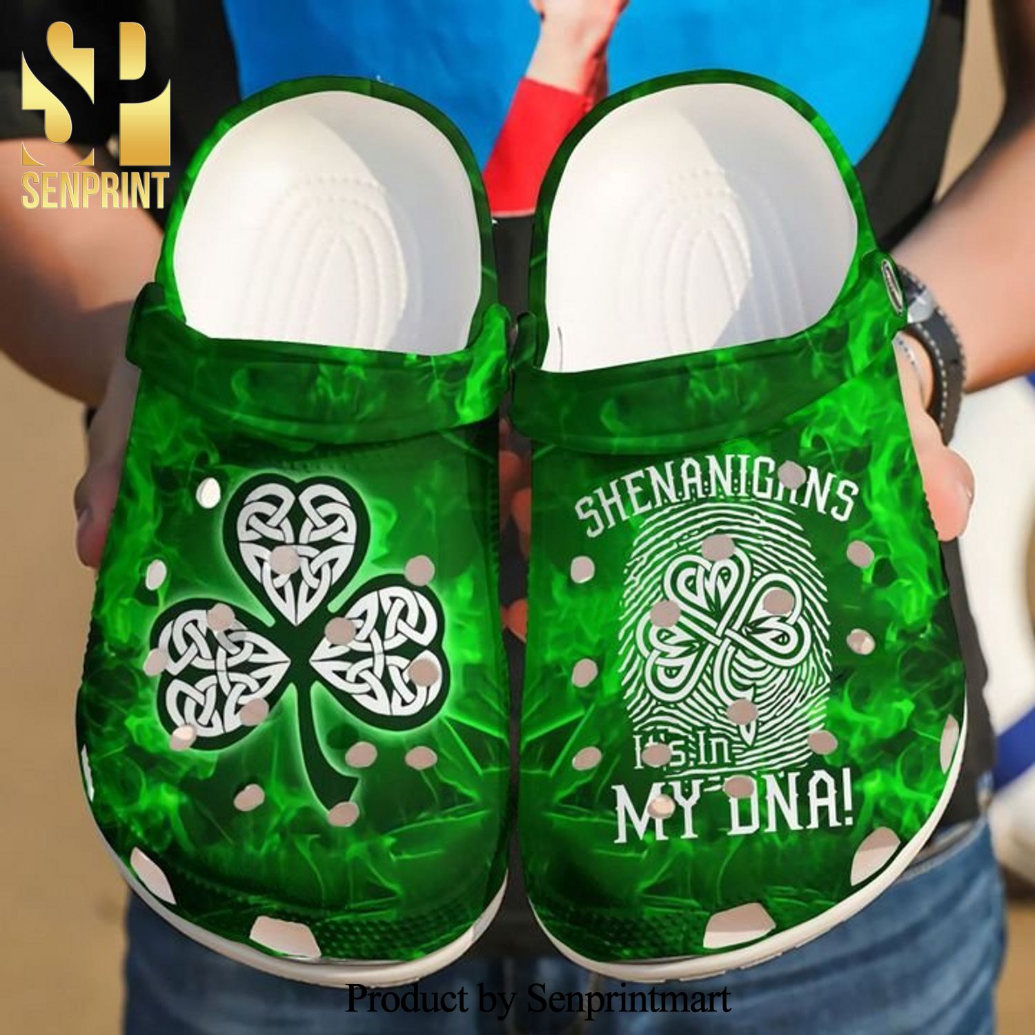 Irish Shamrock Gift For Fan Classic Water 3D Classic Crocs Crocband Clog