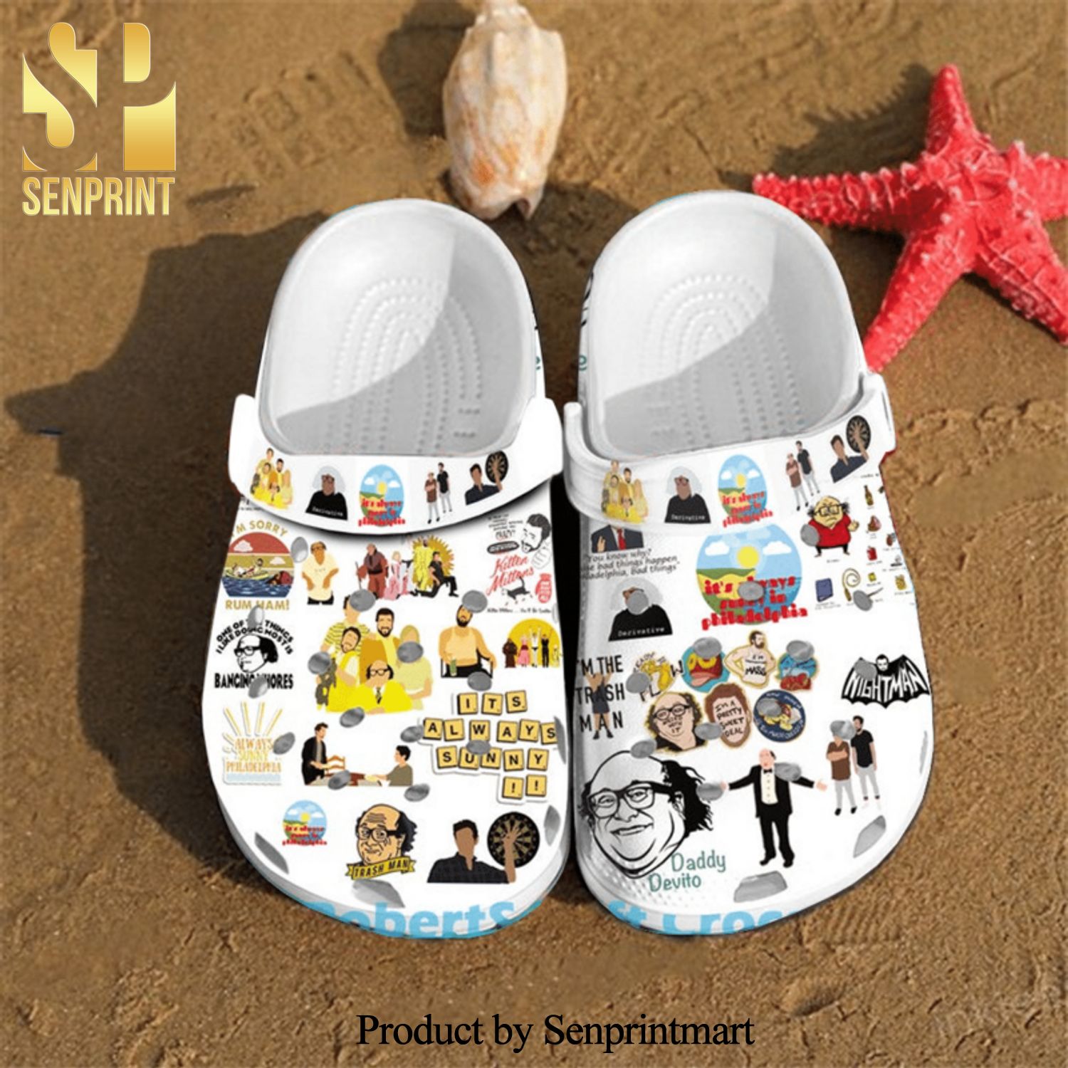 It’S Always Sunny In Philadelphia Full Printed Crocs Sandals