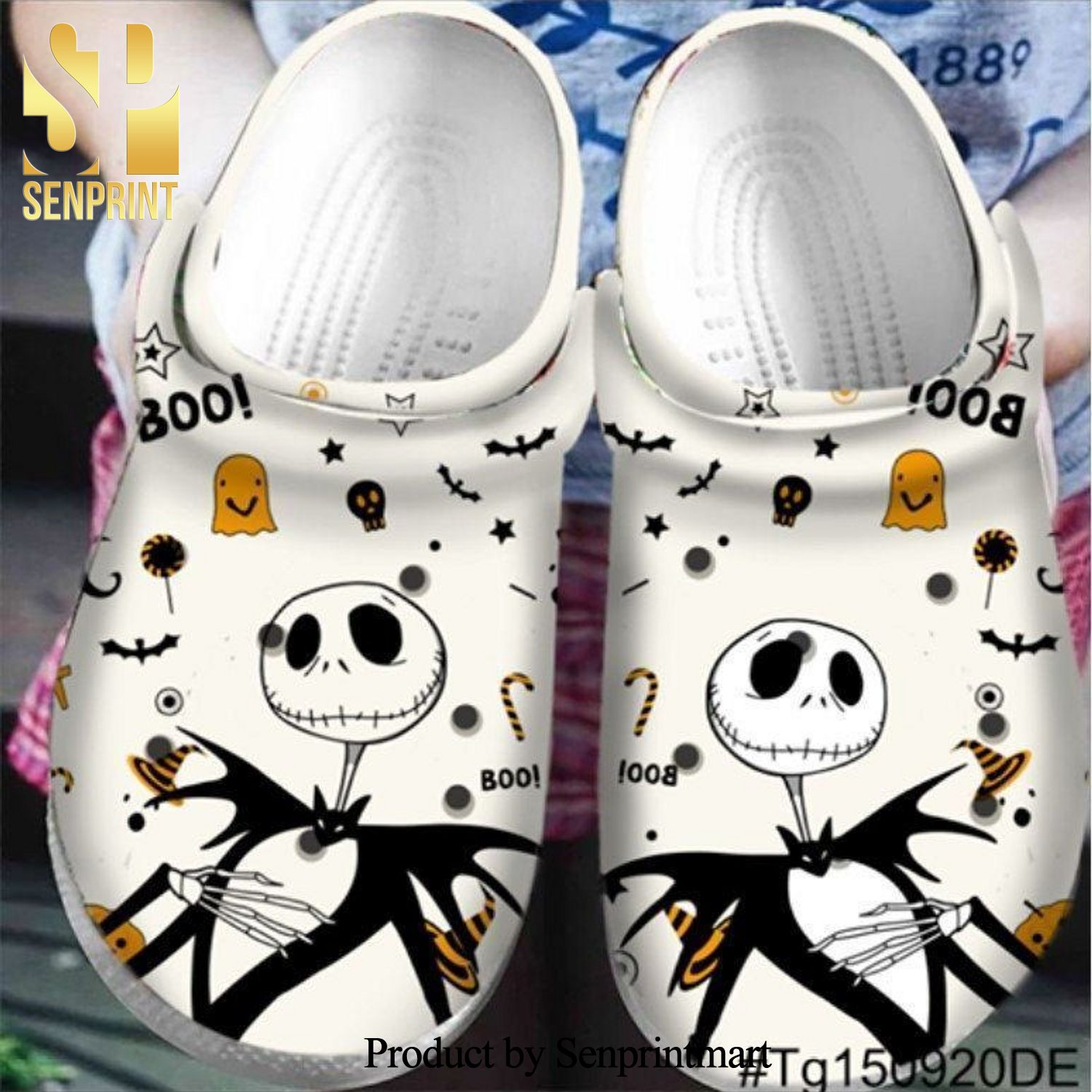 Jack Skellington 3D Crocs Crocband Clog