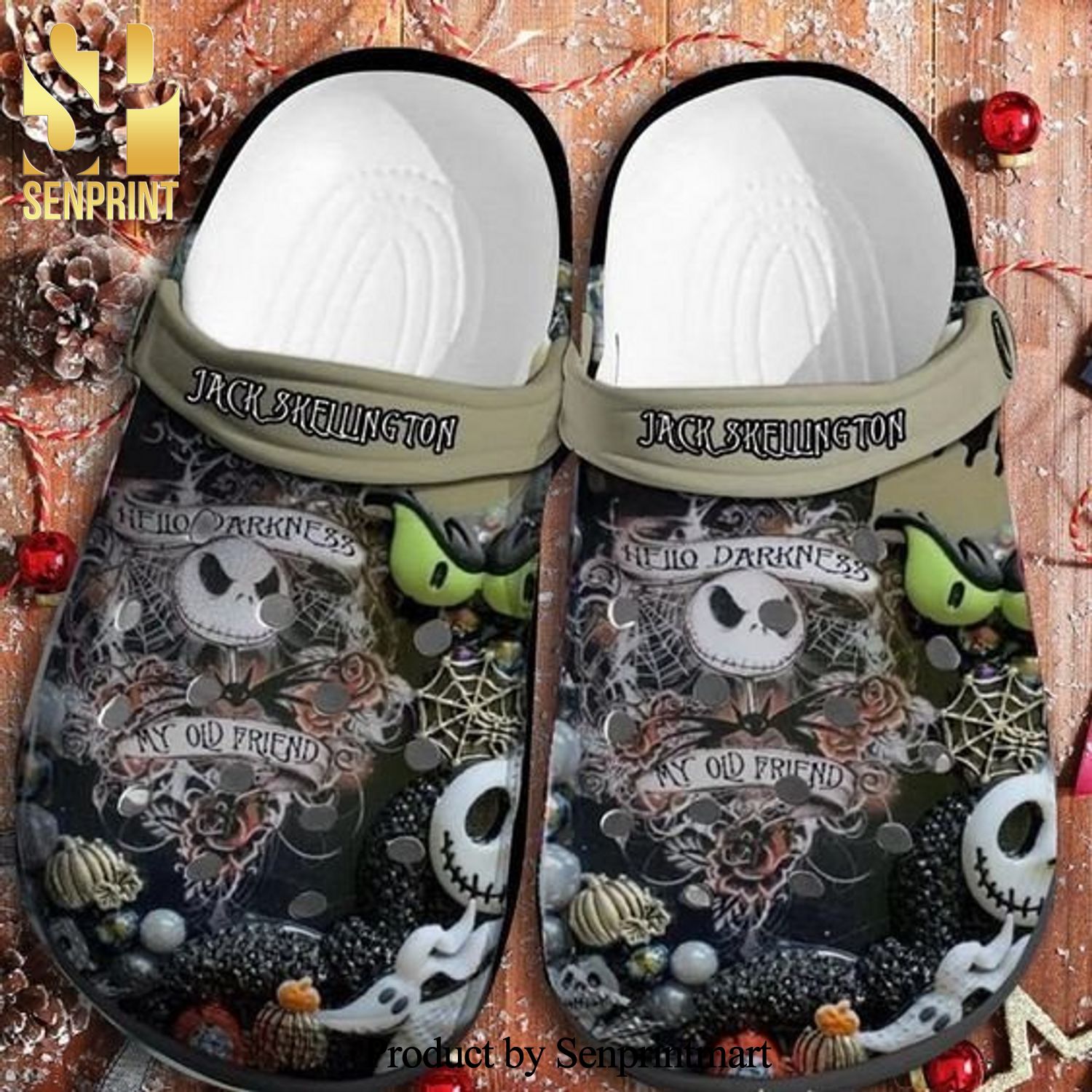 Jack Skellington Character The Nightmare Before Christmas Movie Ix Gift Crocs Crocband In Unisex Adult Shoes