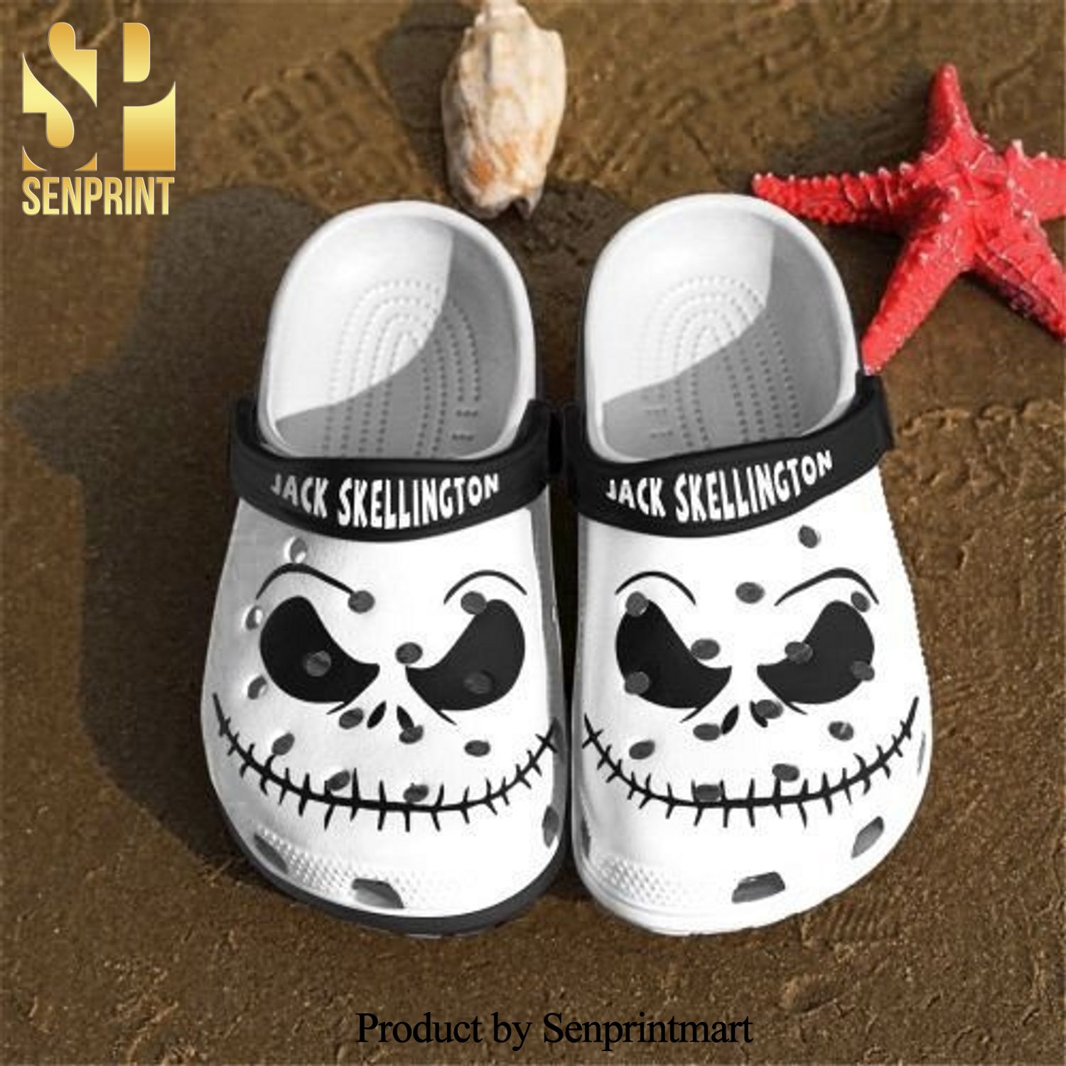 Jack Skellington Character The Nightmare Before Christmas Movie Viii Gift Rubber Crocs Crocband In Unisex Adult Shoes