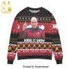 Star Trek Snowflake Knitted Ugly Christmas Sweater