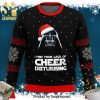 Star Wars Boba Fett And Baby Yoda This Is The Way Pine Tree Pattern Knitted Ugly Christmas Sweater – Black