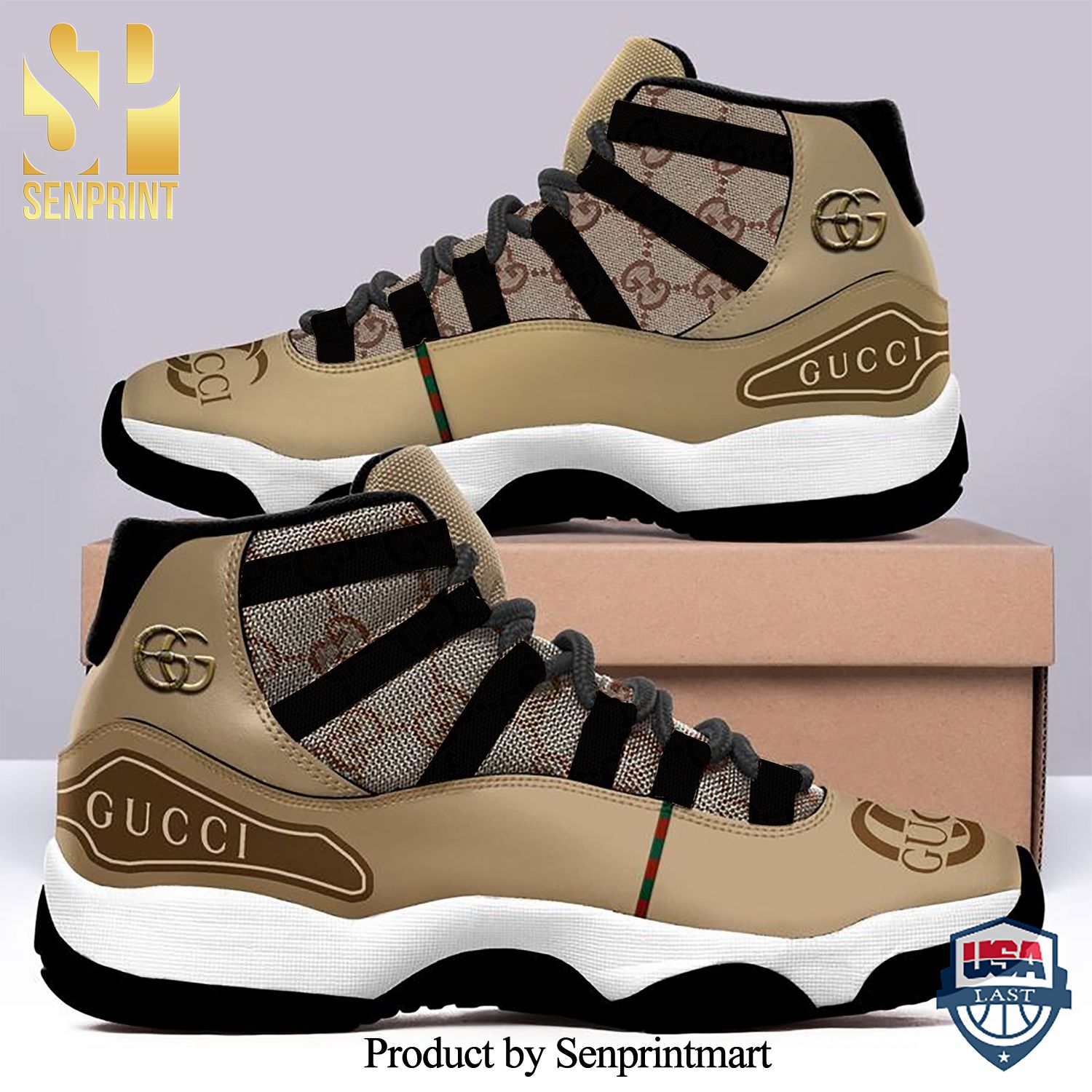 Gucci Best Combo All Over Print Air Jordan 11