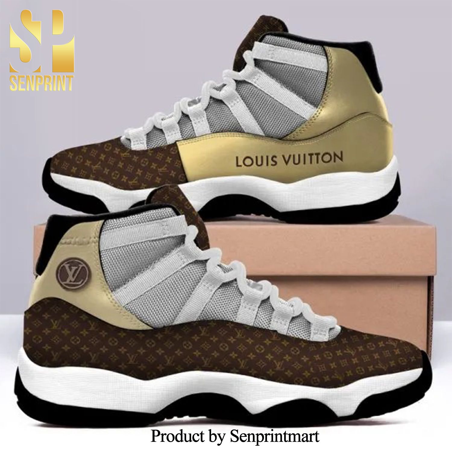 Louis vuitton brown gold Hot Fashion Air Jordan 11