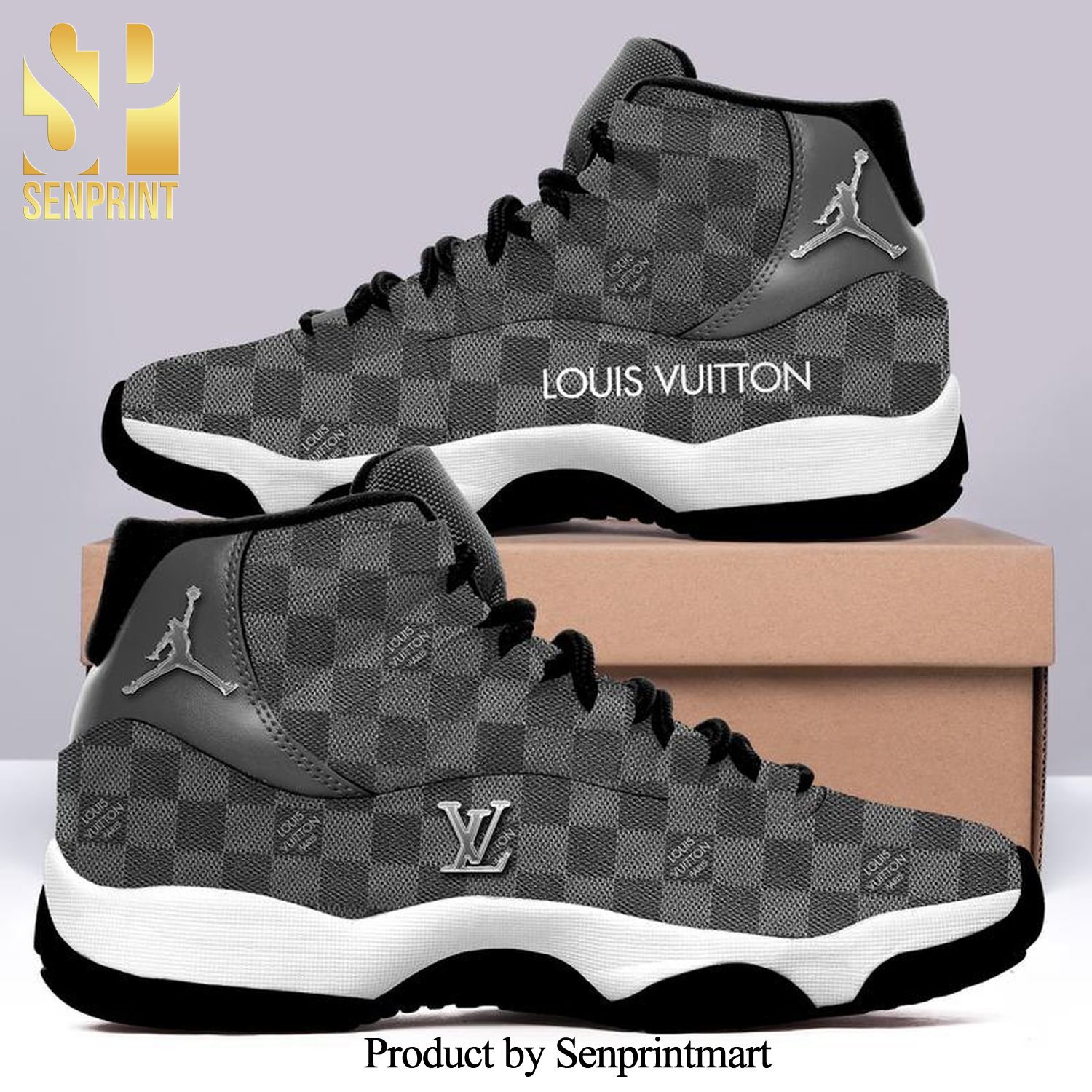 Louis vuitton monogram light grey Best Outfit 3D Air Jordan 11