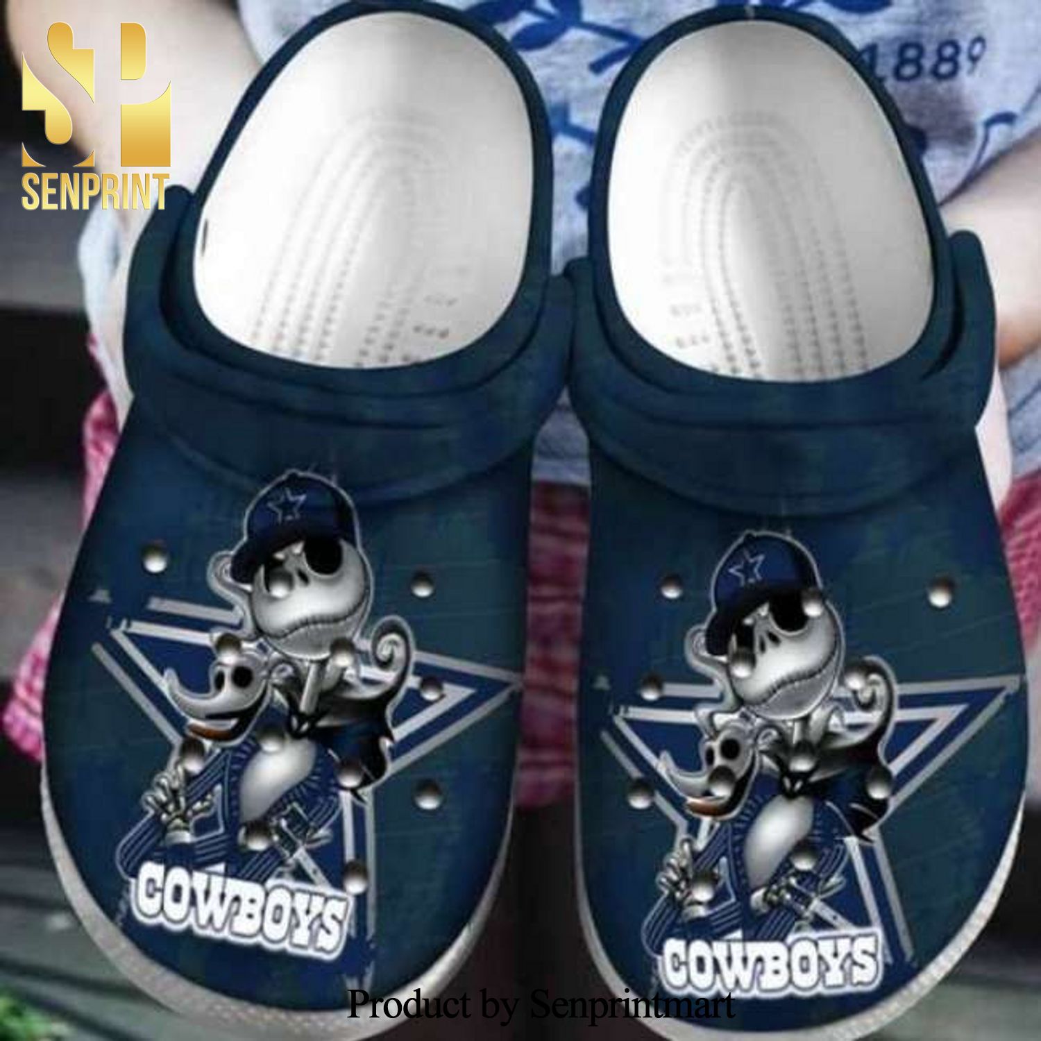 Jack Skellington Dallas Cowboys 3D Crocs Shoes