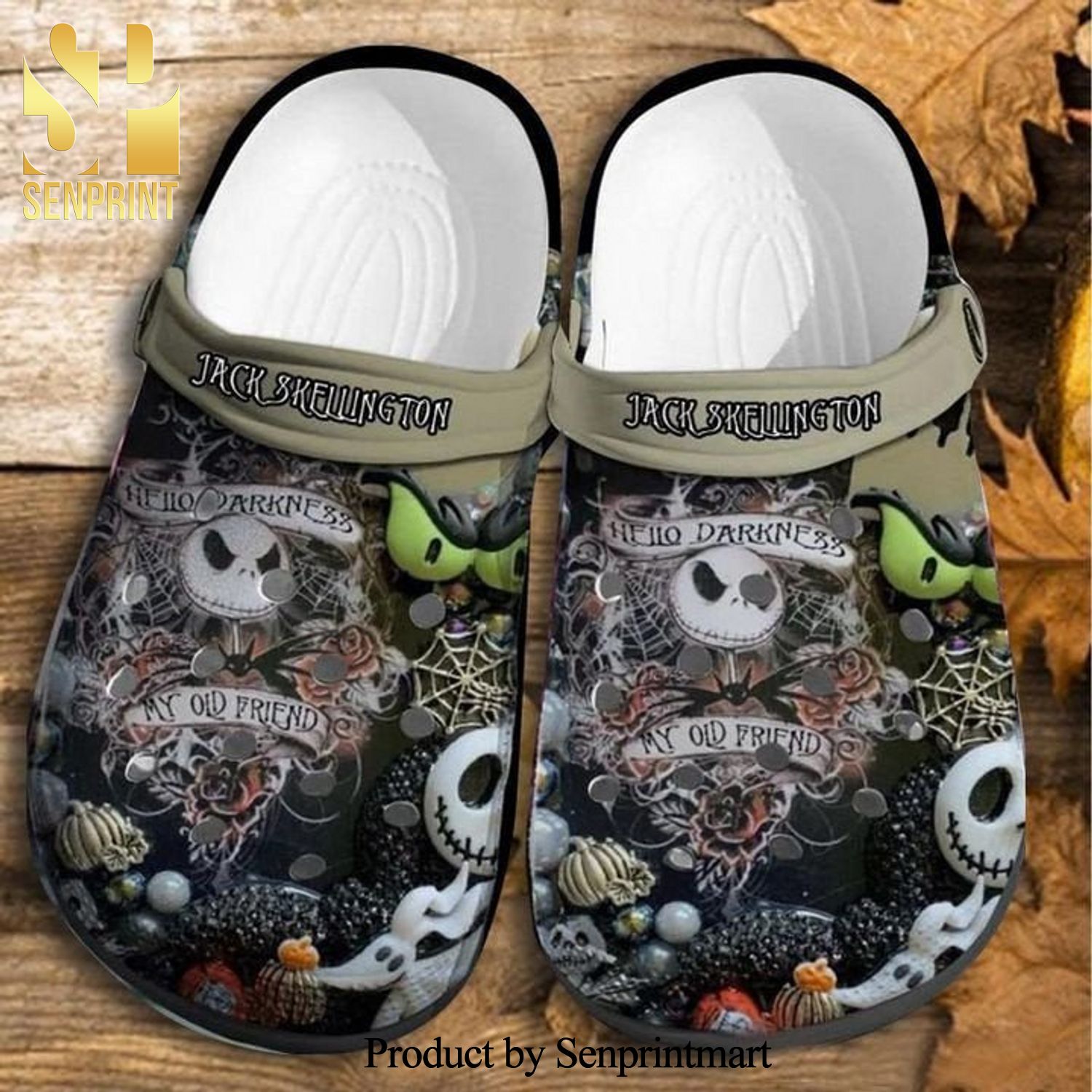 Jack Skellington Hello Darkness Halloween For Men And Women Gift For Fan Classic Water Full Printed Classic Crocs Crocband Clog