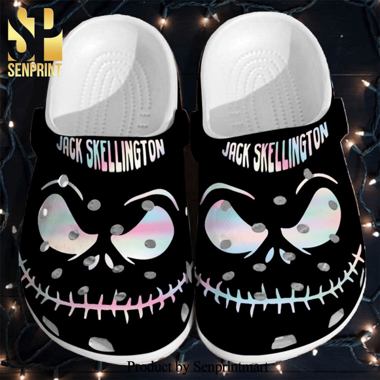 Jack Skellington Symbol Street Style Crocs Sandals