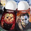 Jason Voorhees And Michael Myers Full Printed Crocs Crocband In Unisex Adult Shoes